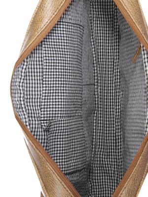 tan leatherette messenger bag - 9827689 - Standard Image - 4