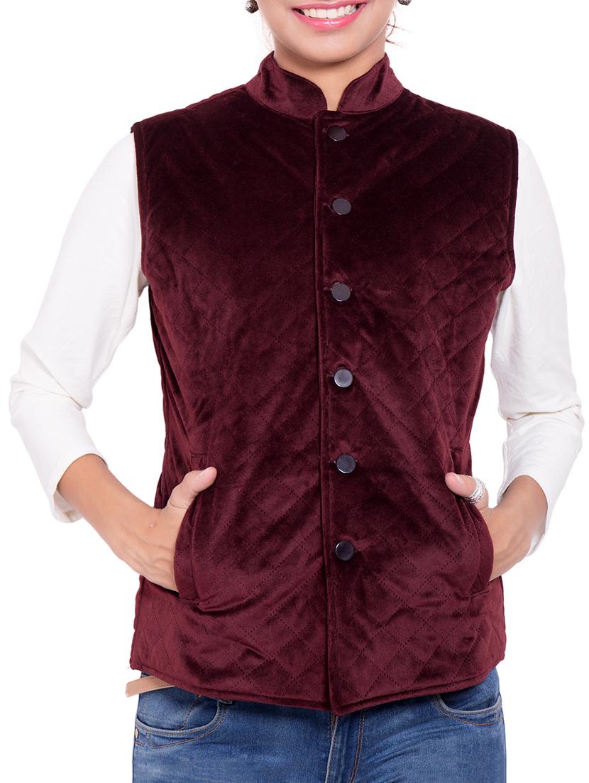 Red Velvet Winter Coat - By