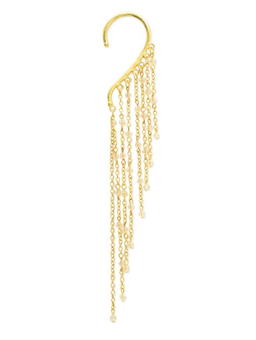 gold metal cuff earrings - 9860846 - Standard Image - 1