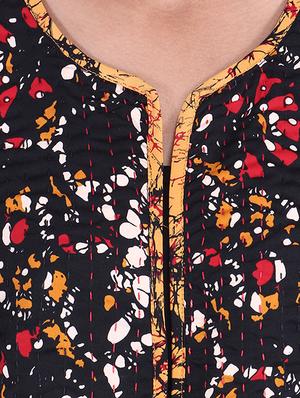 black color cotton summer jacket - 9861092 - Standard Image - 4