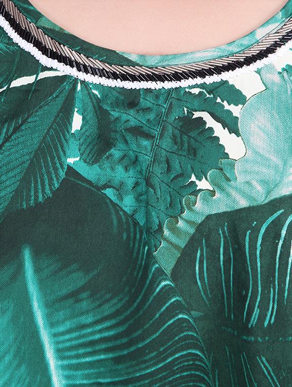 green printed cotton top - 9861163 - Zoom Image - 4
