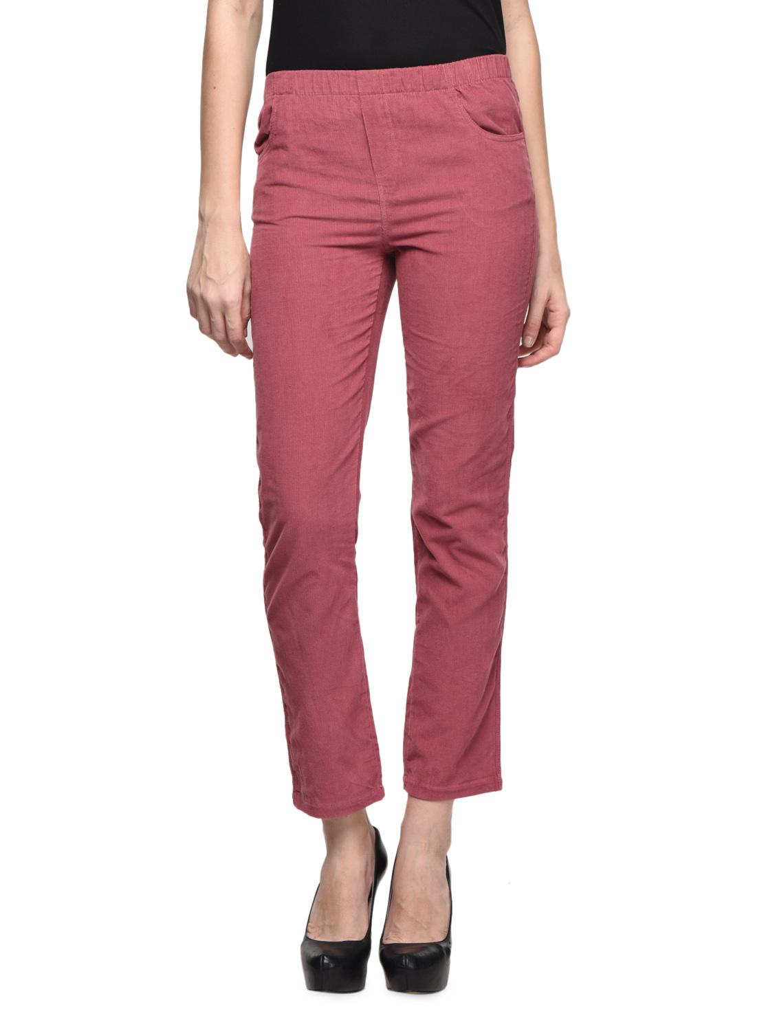 Rose Pink Evergreen Ankle Length Jeggings - CHERYMOYA