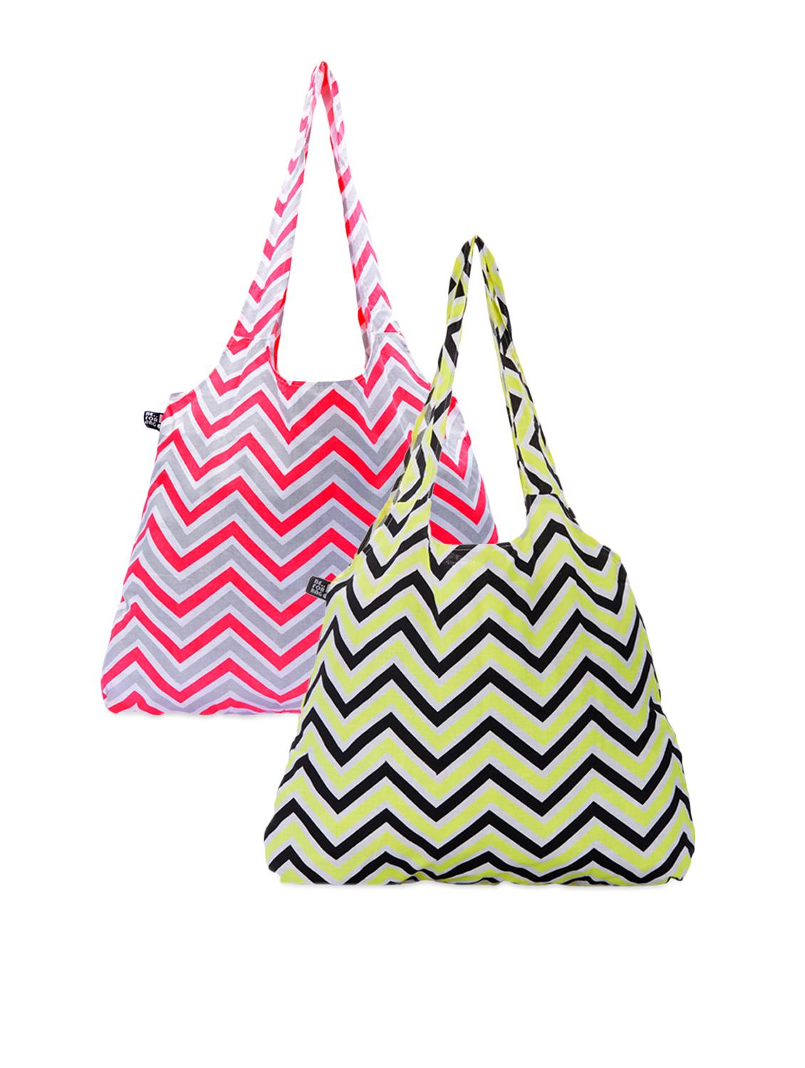 Multi Color Chevron Printed Handbags - Be... For Bag
