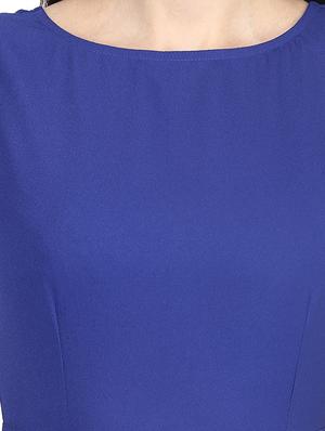 the vanca royal blue floral lace detailed sheath dress - 9932794 - Standard Image - 4