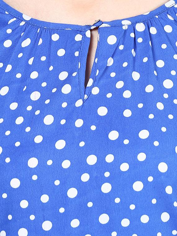 the vanca cobalt blue polka dotted top - 9932824 - Zoom Image - 4