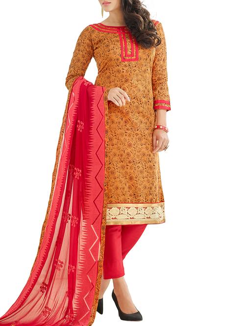 multi Chanderi Cotton suit - 9934165 - Very Small Image - 1