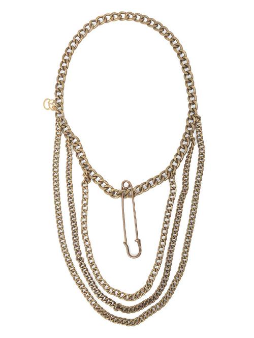 gold metal short necklace - 9947875 - Very Small Image - 1