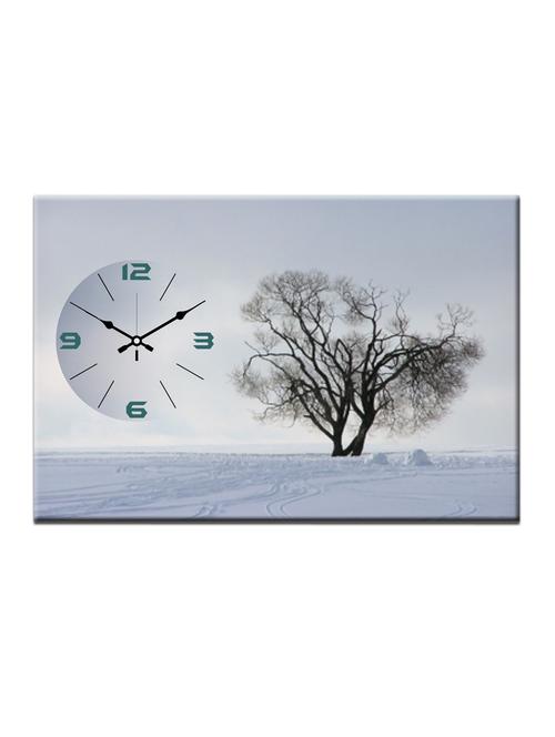 Snowy Landscape Print Wall Clock - 996263 - Standard Image - 1
