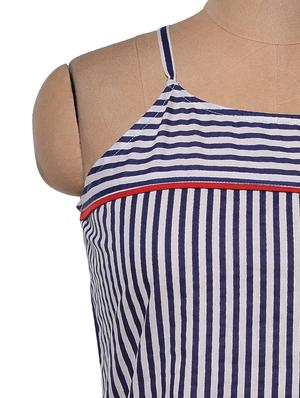 blue & white stripped top with shoulder straps - 997115 - Standard Image - 4