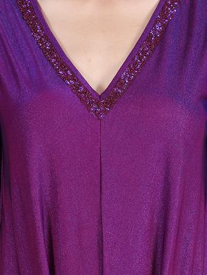 Shimmery purple embellished jumpsuit - 9973667 - Standard Image - 4