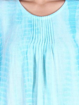 Sky blue printed embellished jumpsuit - 9973668 - Standard Image - 4