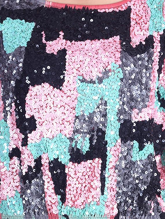 Multicoloured sequin embellished dress - 9973738 - Zoom Image - 4