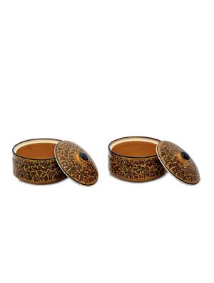 Caffeine Handmade Ceramic Classic Mughal Pack of 37 Dinner Set - 9983391 - Standard Image - 4