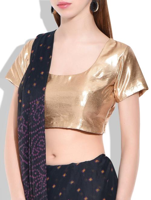 golden poly silk blouse - 9998833 - Very Small Image - 1