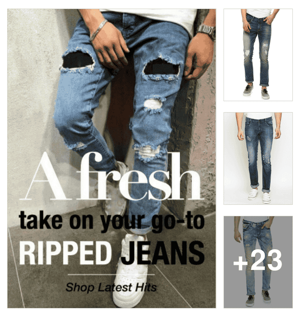 damage jeans for men in India @ Limeroad
