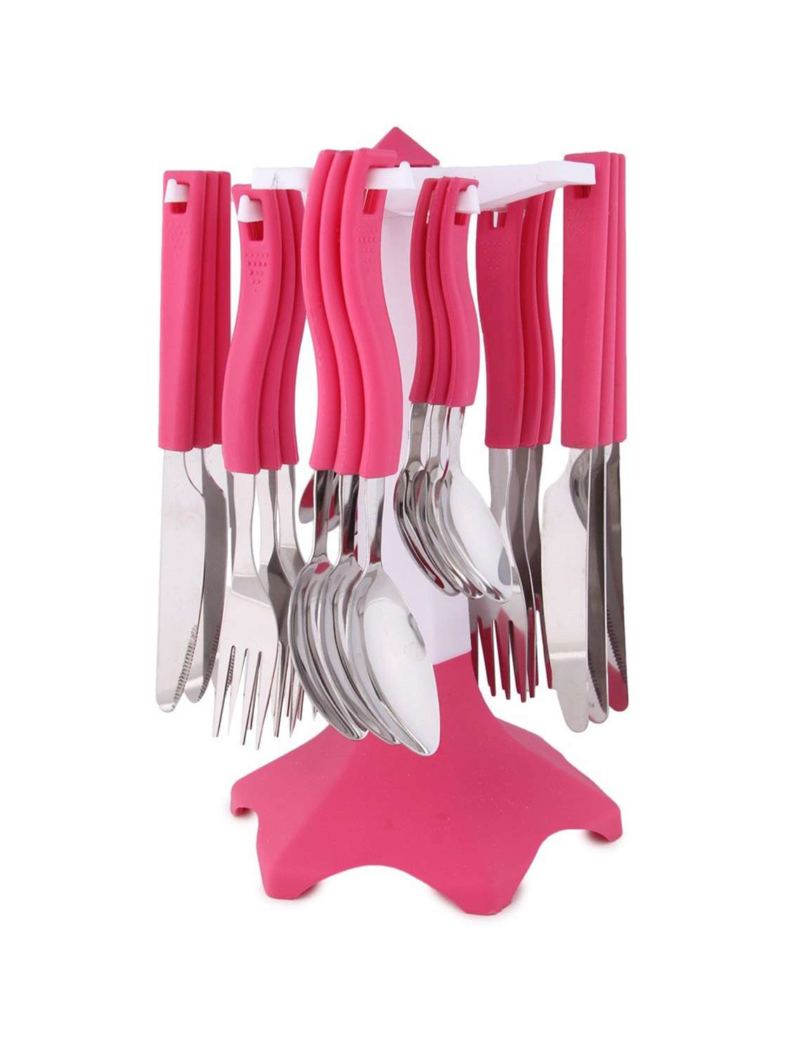 pink cutlery set of 24 pcs  spoons ,forks and knives