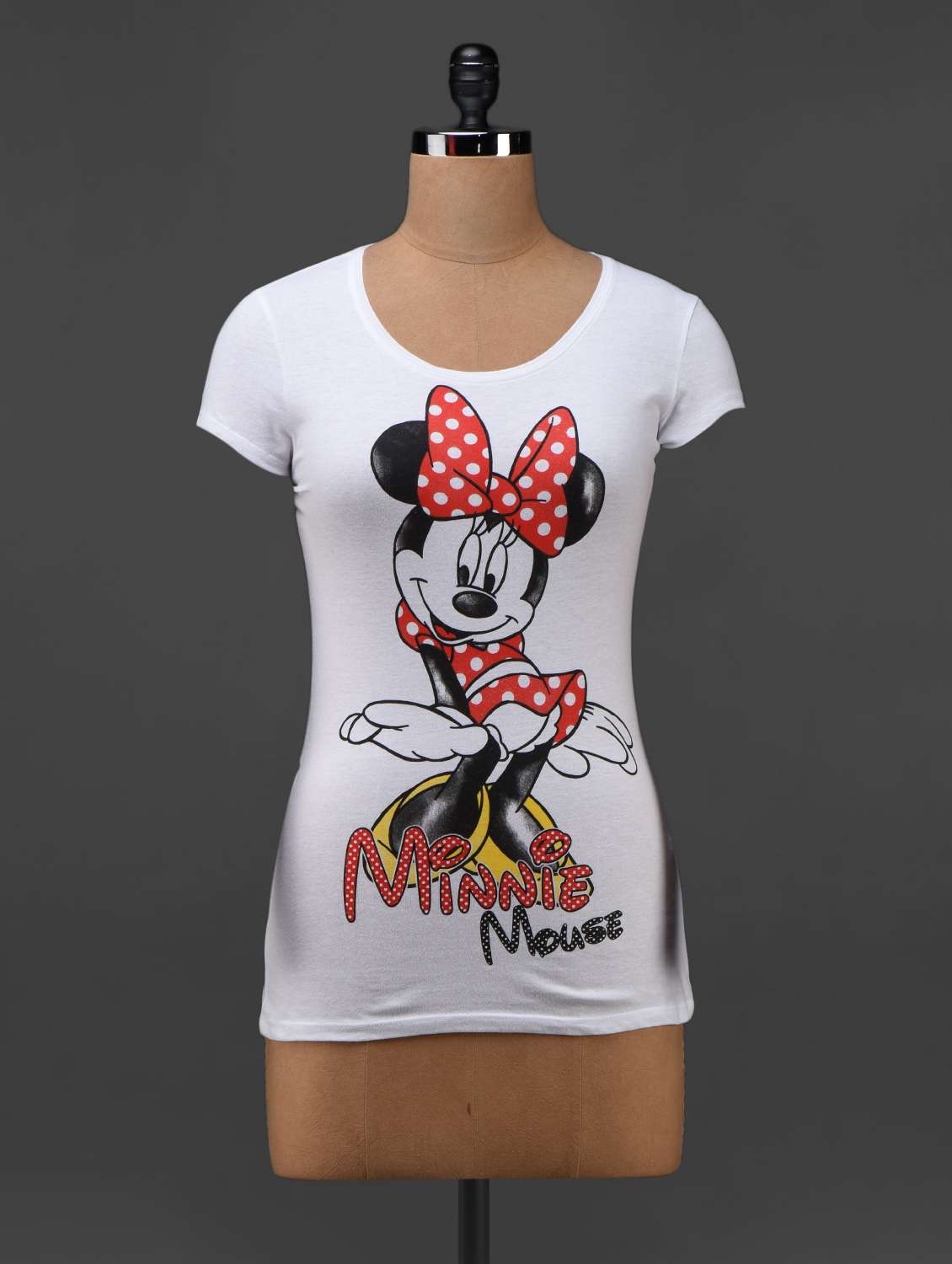 Minnie Mouse Printed White T-shirt