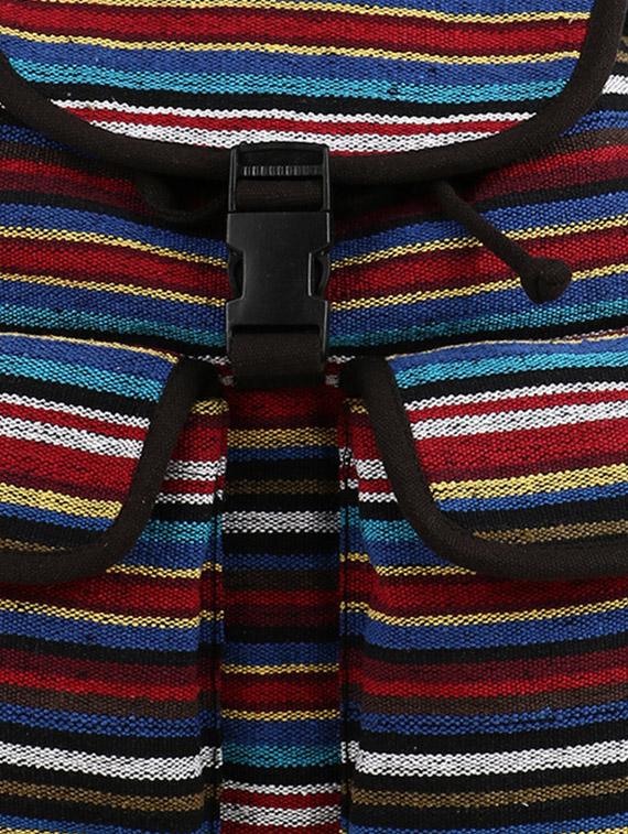 multi-colored canvas backpack - 10008271 - Standard Image - 3