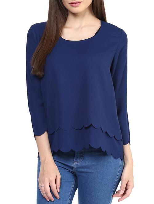 scallop edge layered top - 10023138 -  Standard Image - 0