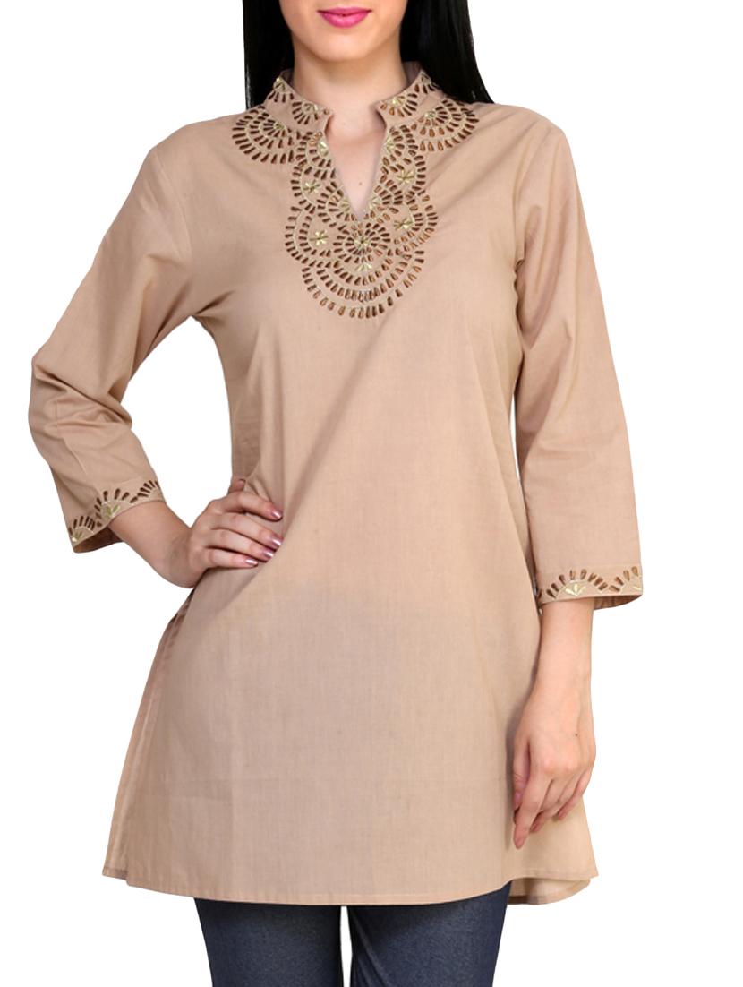 women mandarin neck straight kurti