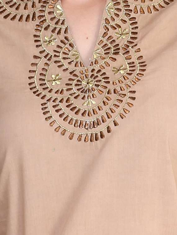 women mandarin neck straight kurti - 10024388 -  Standard Image - 3