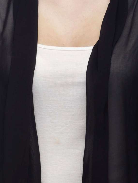 Black Polyster shrug - 10081693 -  Standard Image - 3