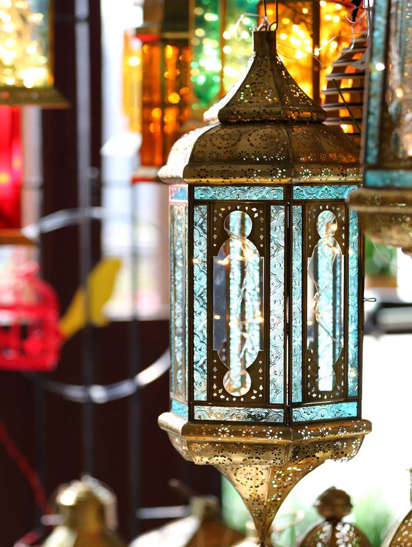 Deziworkz Mehreen Maya Blue Hanging Lantern