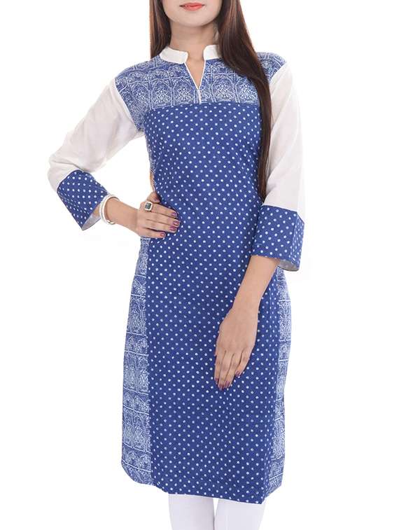 blue cotton kurta