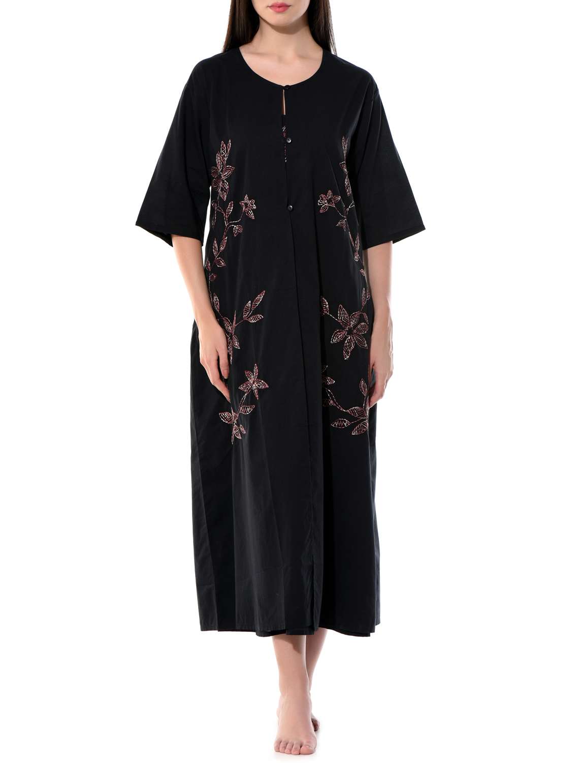 black dress sheer sleeves Fleur du Mal Mesh Long Sleeve Midi Dress