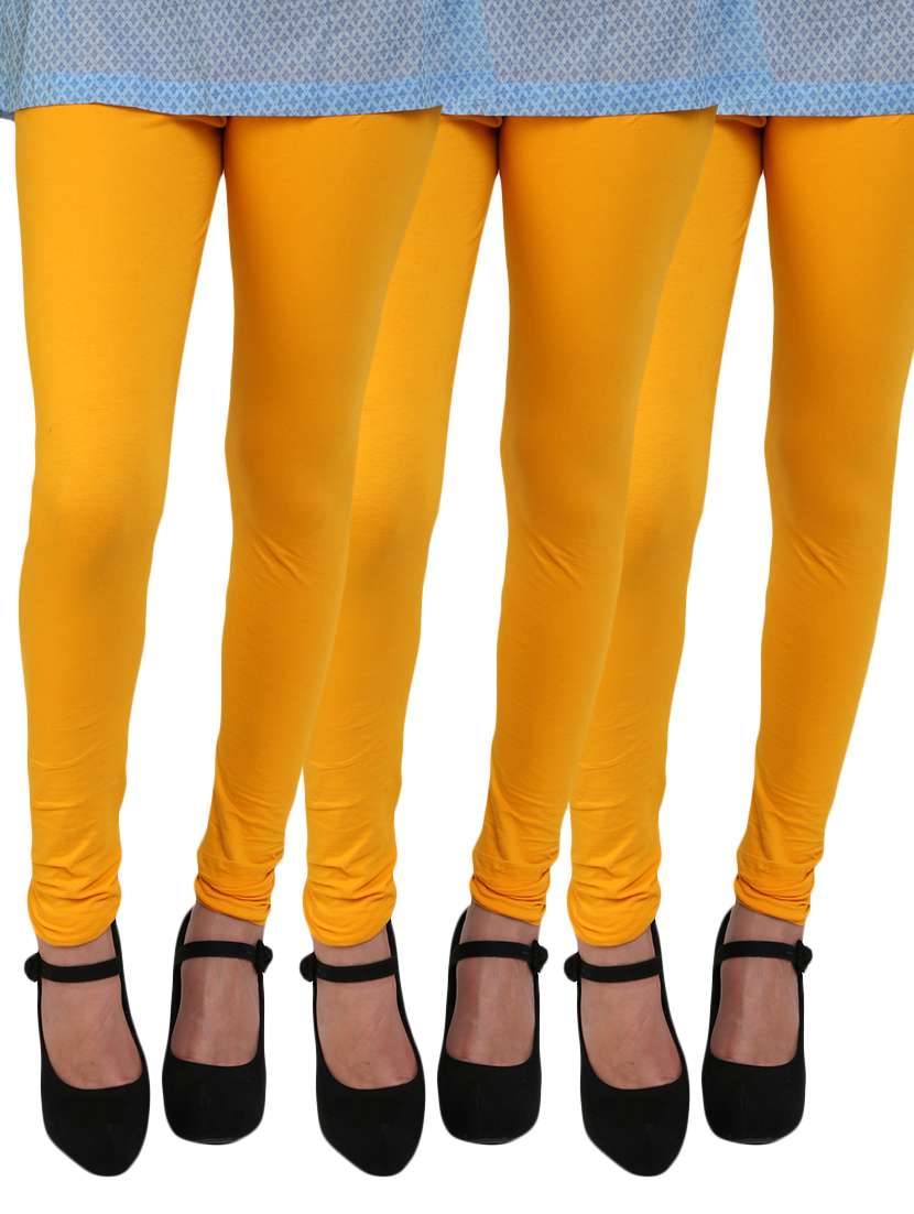 yellow cotton leggings - 10229568 - Zoom Image - 0