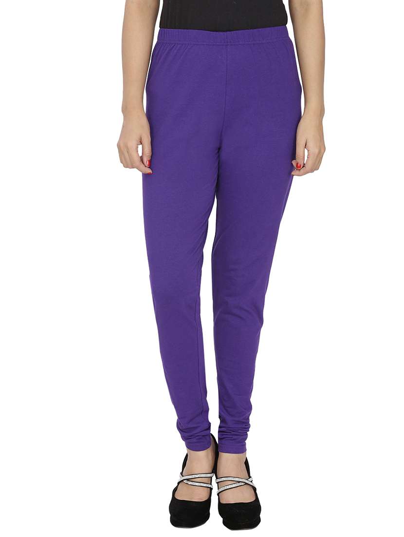 purple cotton leggings