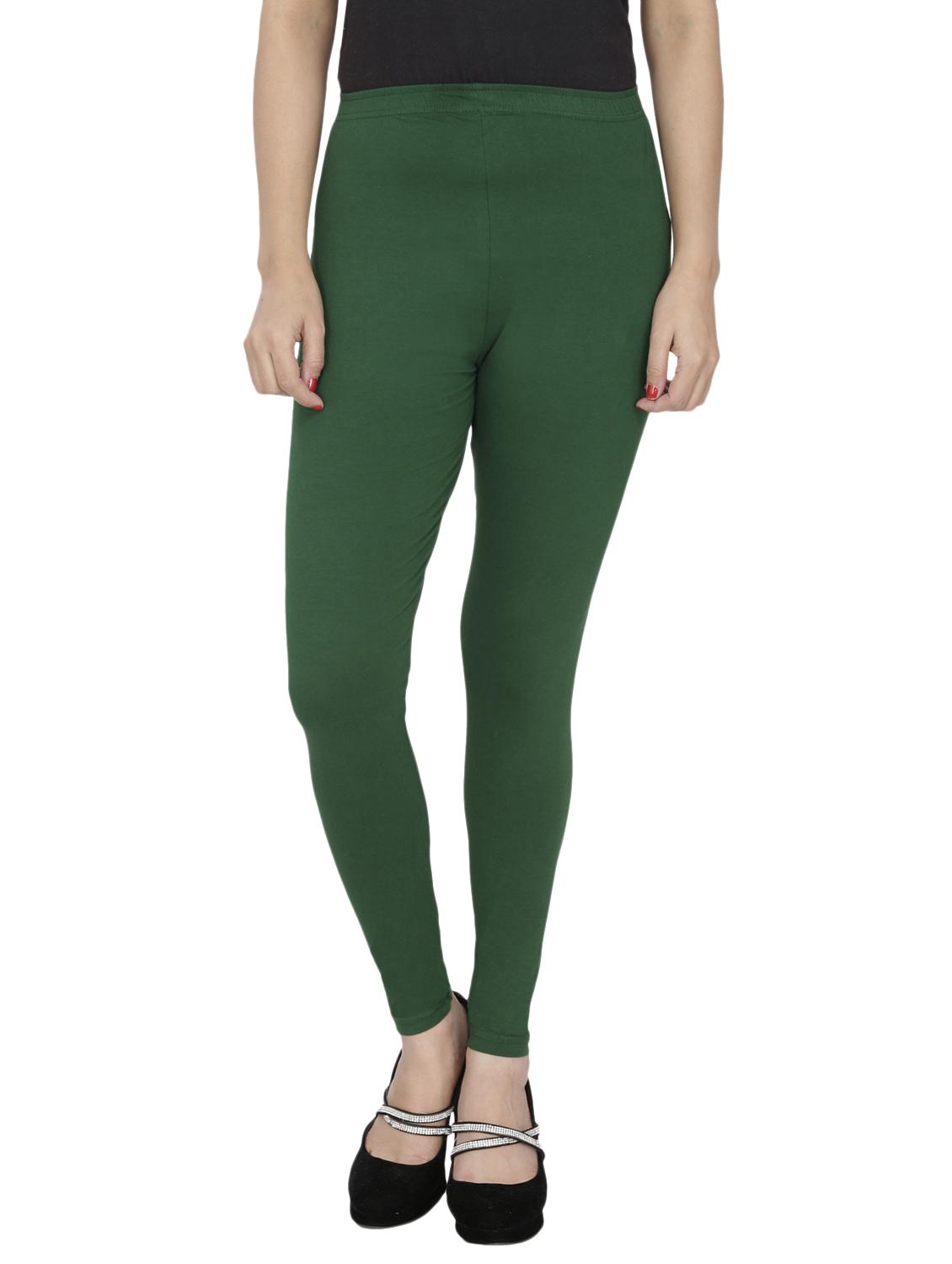 green cotton leggings - 10229626 -  Zoom Image - 0