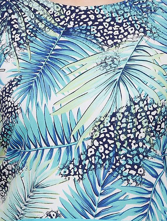 tropical curved hem top - 10277413 -  Standard Image - 3