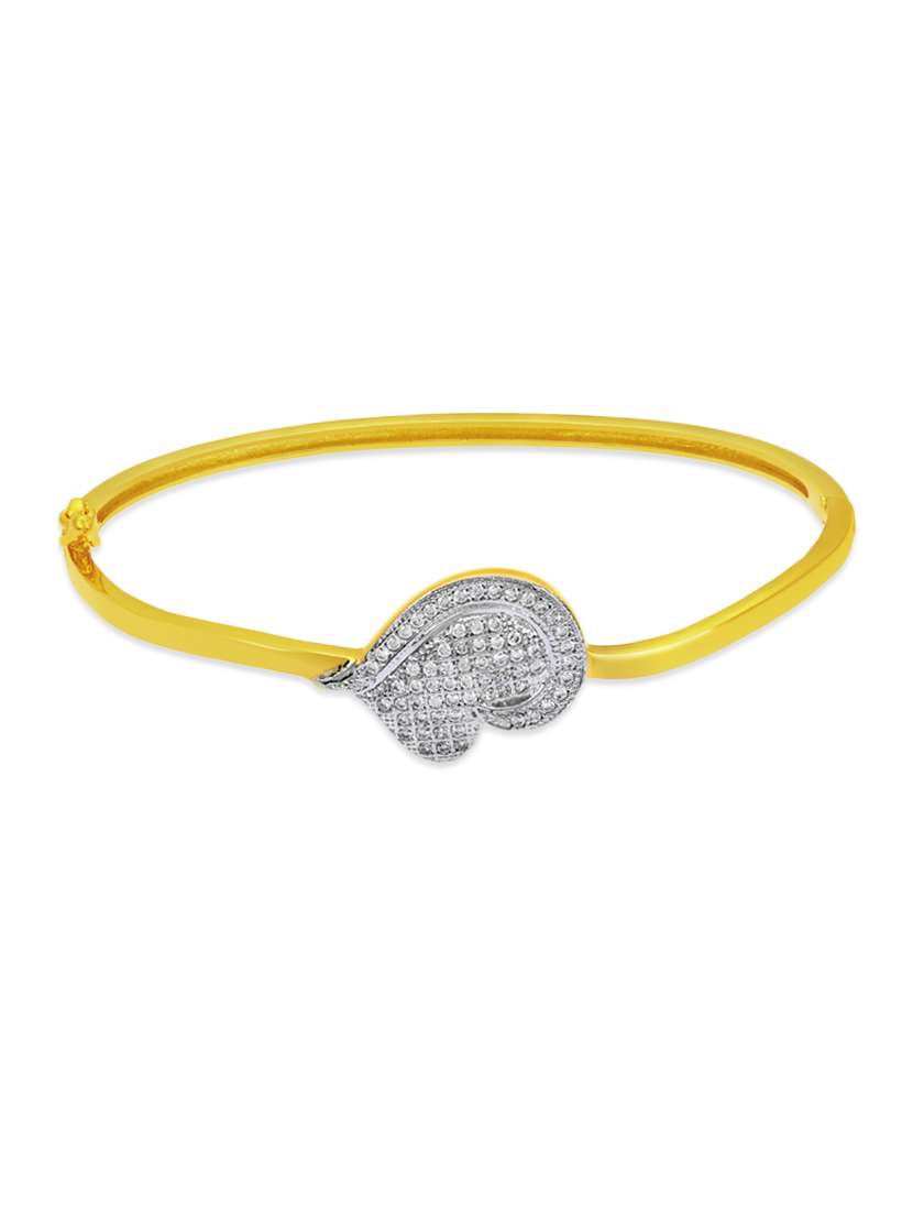 gold , white cz bangle