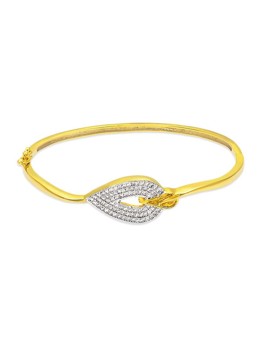 gold , white cz bangle