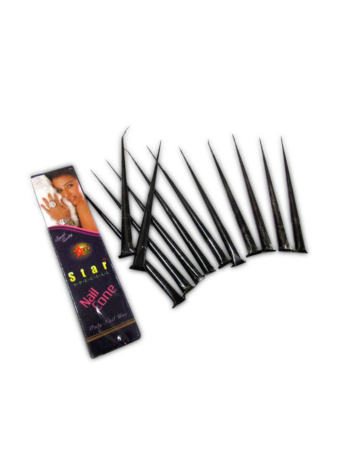 12 pcs star nail art mehandi cone