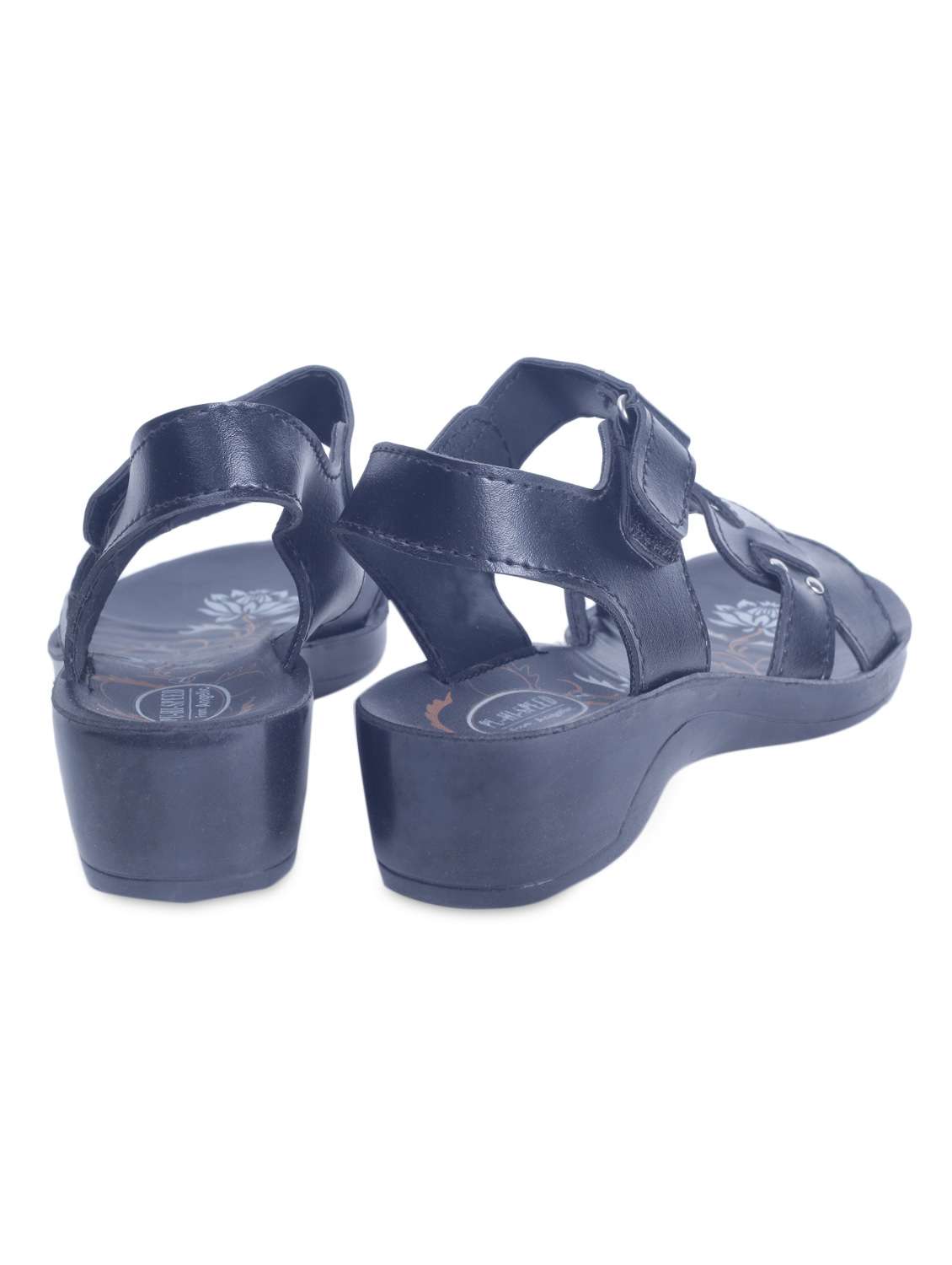 Buy online Leatherette Office Wear Flat Sandals from heels for
