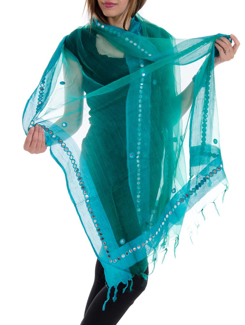 Blue Tissue Plain Dupatta - By