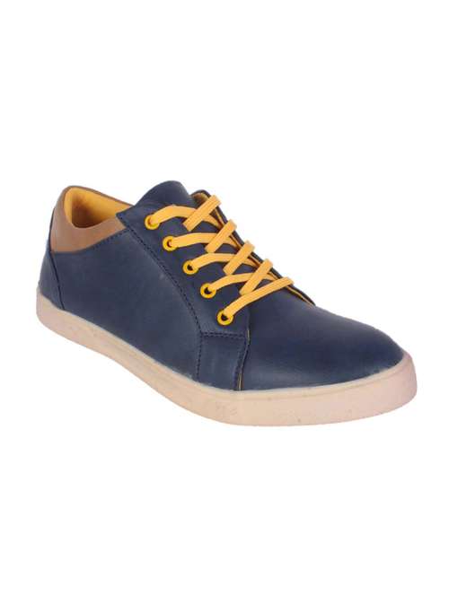 blue leatherette sneakers - 10383213 - Standard Image - 0