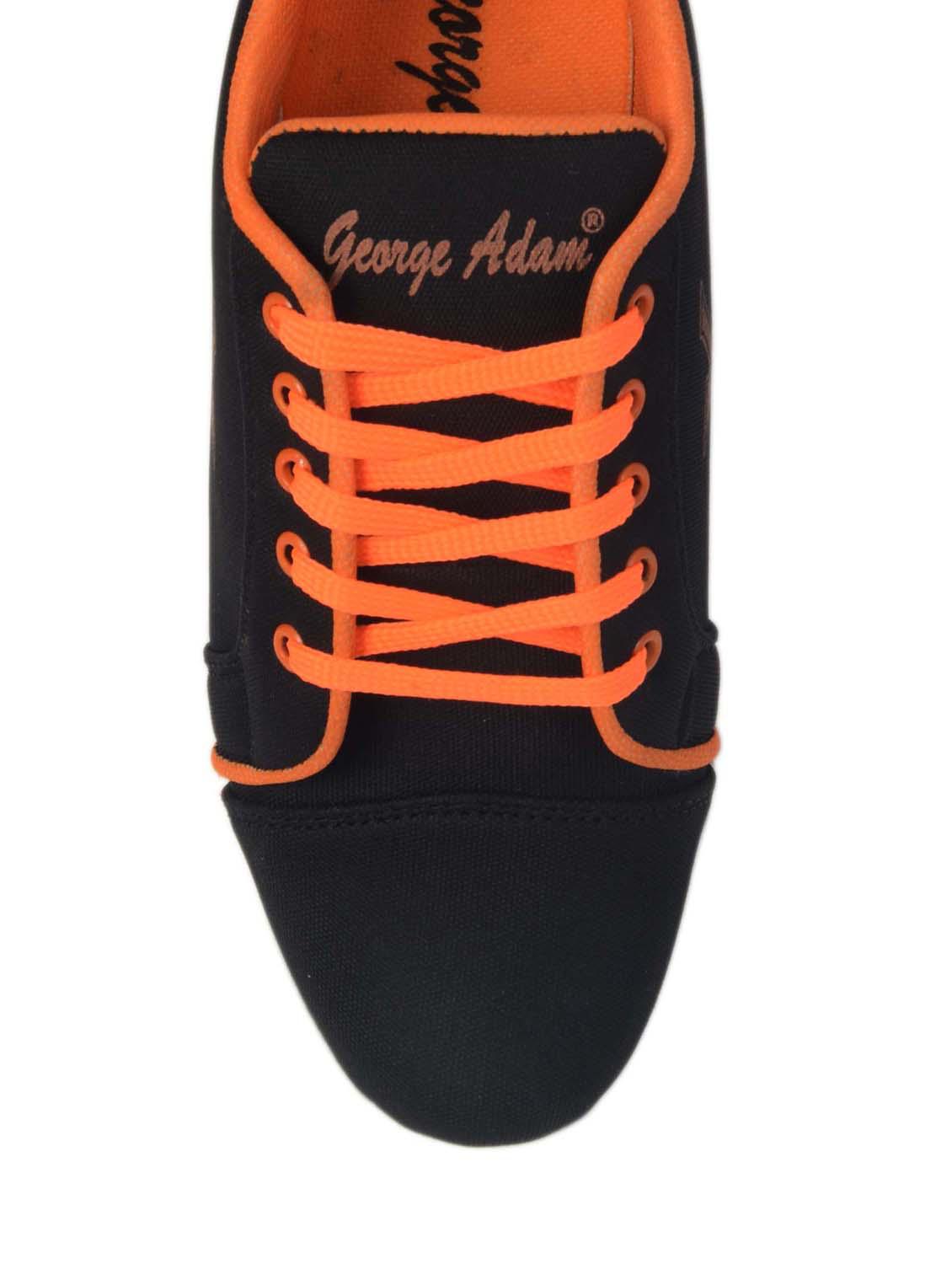 Black canvas lace up Sneaker - 10383221 - Standard Image - 3