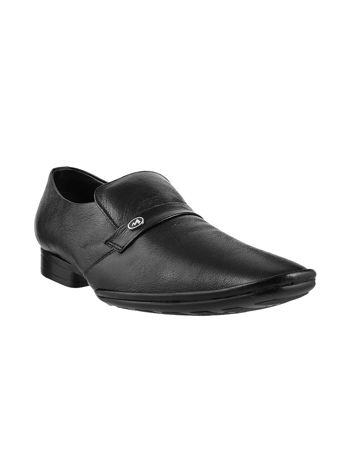 Buy online Black Leather Formal Shoes from Footwear for Men by