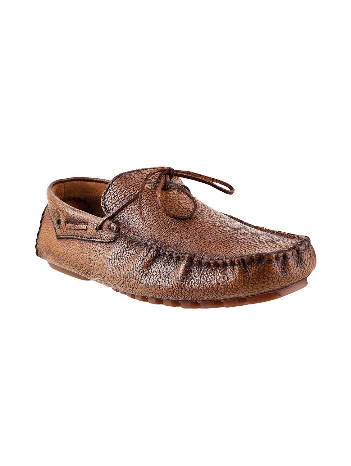 tan leather slip on moccasin