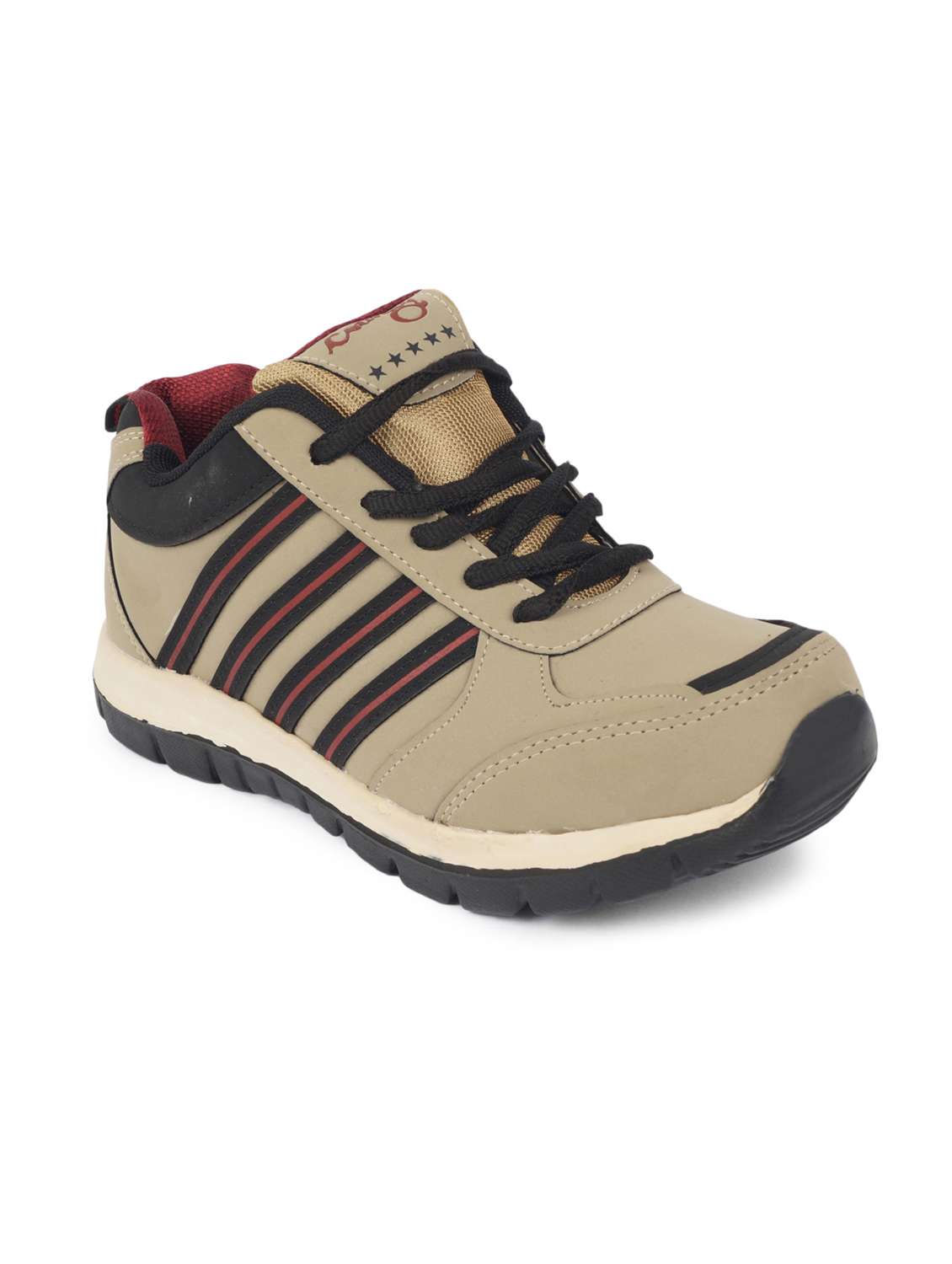 olive leatherette sport shoes