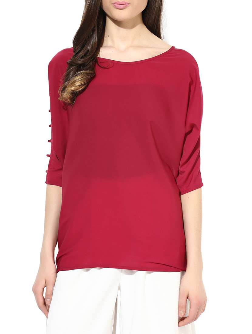 ladder cutout round neck top