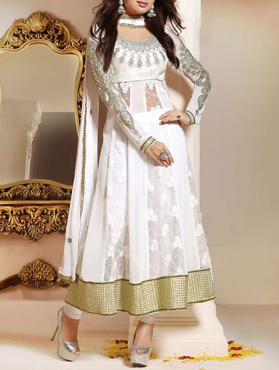 white georgette set