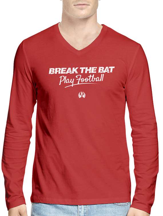 hueman red colored, v- neck  tee- shirt