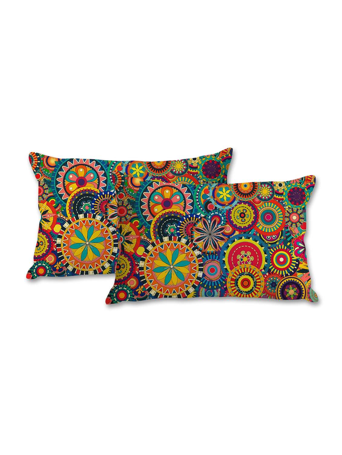 rangoli print pillow cover