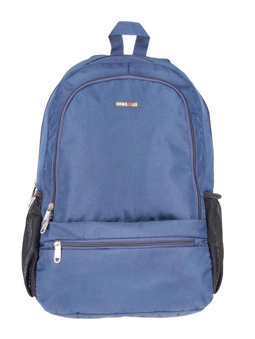 blue cotton polyester blend backpack