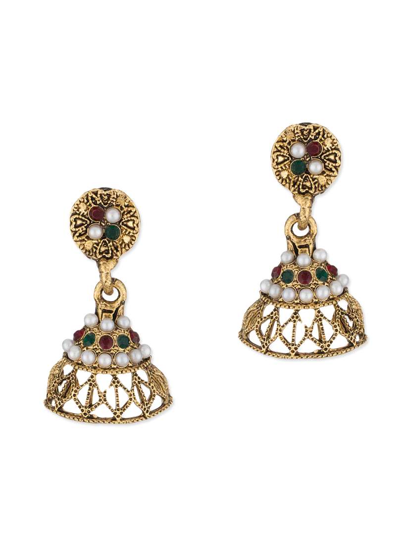 gold metal alloy earring