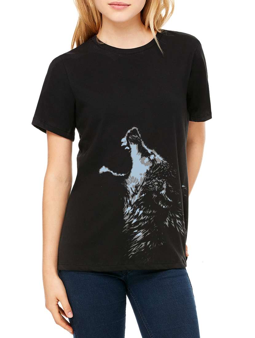 black cotton regular tshirt